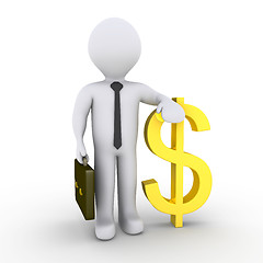 Image showing Businessman with dollar sign