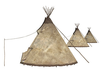 Image showing Native American Teepees