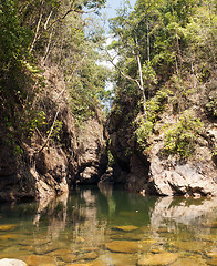 Image showing Water and rock, Khao Sok National Park, Thailand