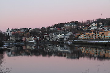 Image showing Sunset in Trondheim