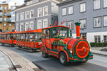 Image showing Road sightseeing train in Bergen