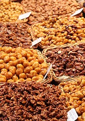 Image showing Detail from a market stall