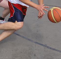 Image showing Basketball action