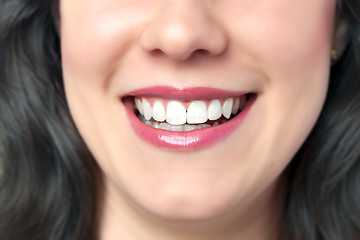 Image showing Closeup smiling woman