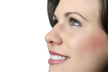 Image showing Portrait smiling woman