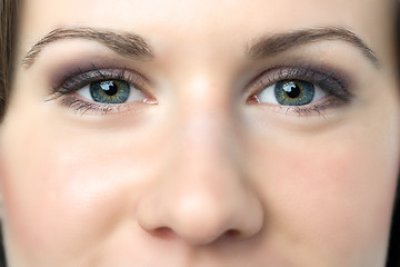 Image showing Closeup woman eyes