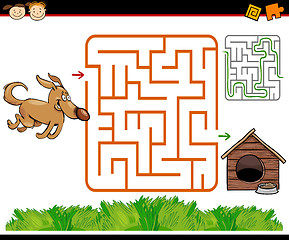 Image showing cartoon maze or labyrinth game