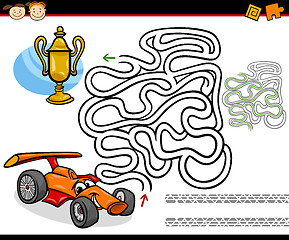 Image showing cartoon maze or labyrinth game