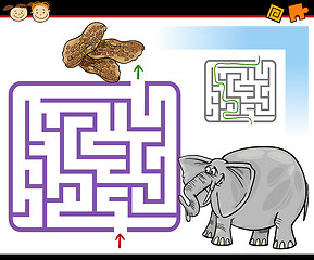 Image showing cartoon maze or labyrinth game