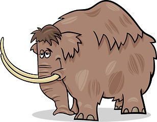 Image showing mammoth cartoon illustration