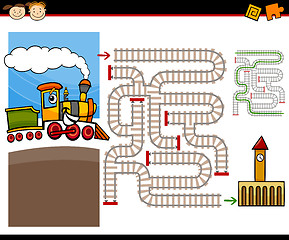 Image showing cartoon maze or labyrinth game