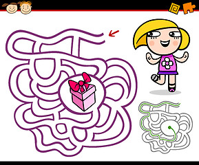 Image showing cartoon maze or labyrinth game