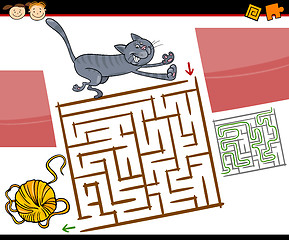 Image showing cartoon maze or labyrinth game