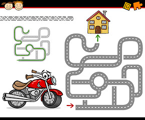 Image showing cartoon maze or labyrinth game