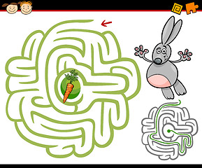 Image showing cartoon maze or labyrinth game