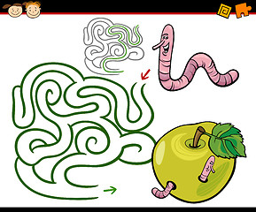 Image showing cartoon maze or labyrinth game