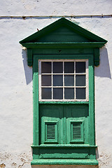 Image showing abstract  window   green in the white spain