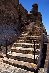 Image showing step drawbridge  lanzarote  spain the old w 