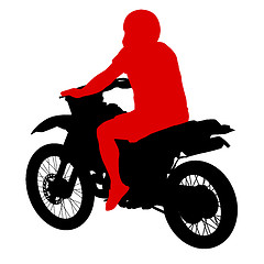 Image showing Black silhouettes sport bike on white background. Vector illustr