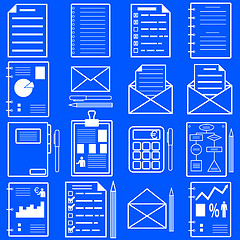 Image showing Statistics and analytics file icons. Vector illustration.