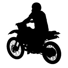 Image showing Black silhouettes sport bike on white background. Vector illustr