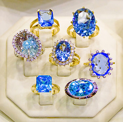 Image showing Blue diamonds