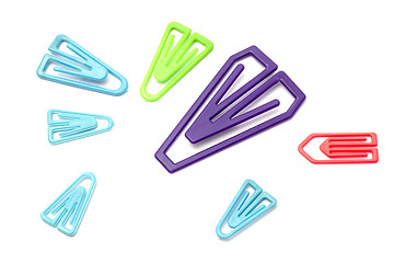 Image showing Colorful paper-clips 