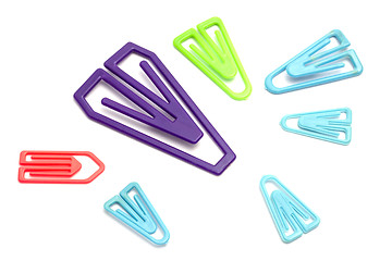 Image showing Colorful paper-clips