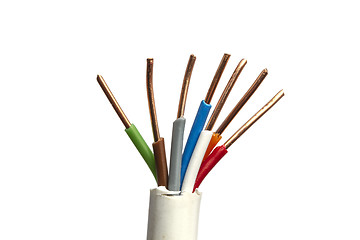 Image showing Colorful cables