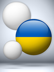 Image showing Ukraine Flag Glossy Button