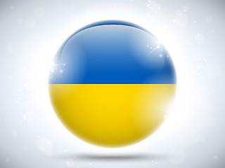 Image showing Ukraine Flag Glossy Button