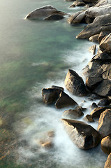 Image showing Stones and sea