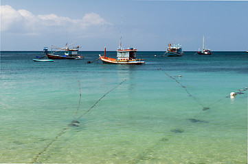 Image showing Thai fishing boats