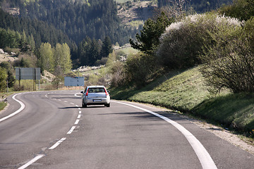 Image showing Winding mountain road