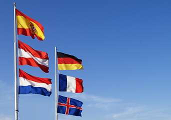 Image showing Flags of European nation