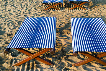 Image showing Beds in the beach