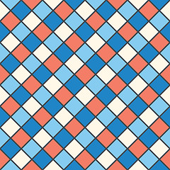 Image showing squares red, blue, cream colour