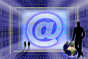 Image showing Global Information technology. E-mail concept