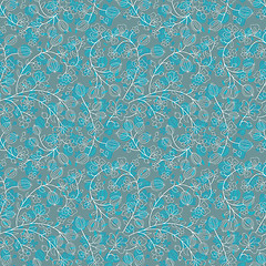 Image showing turquoise floral ornament