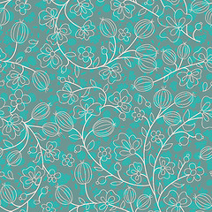 Image showing turquoise floral ornament