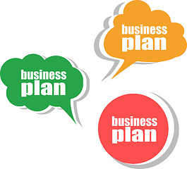 Image showing business plan. Set of stickers, labels, tags. Business banners, Template for infographics