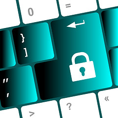 Image showing Lock button on the keyboard key