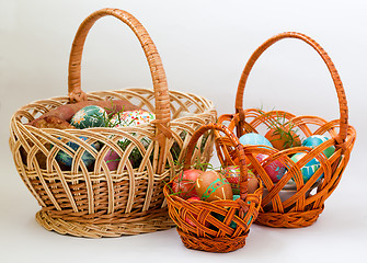 Image showing Three Easter baskets