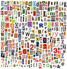 Image showing Newspaper alphabet