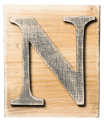 Image showing Wooden alphabet