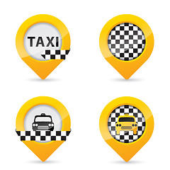 Image showing Gps pointers with taxi specific elements