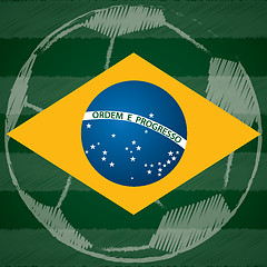 Image showing Abstract poster design with Brasil flag