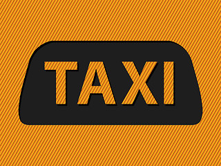 Image showing Abstract taxi sign and text