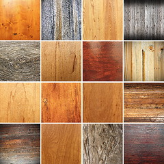 Image showing collection of wooden textures for your design