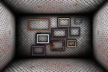 Image showing abstract industrial backdrop with frames